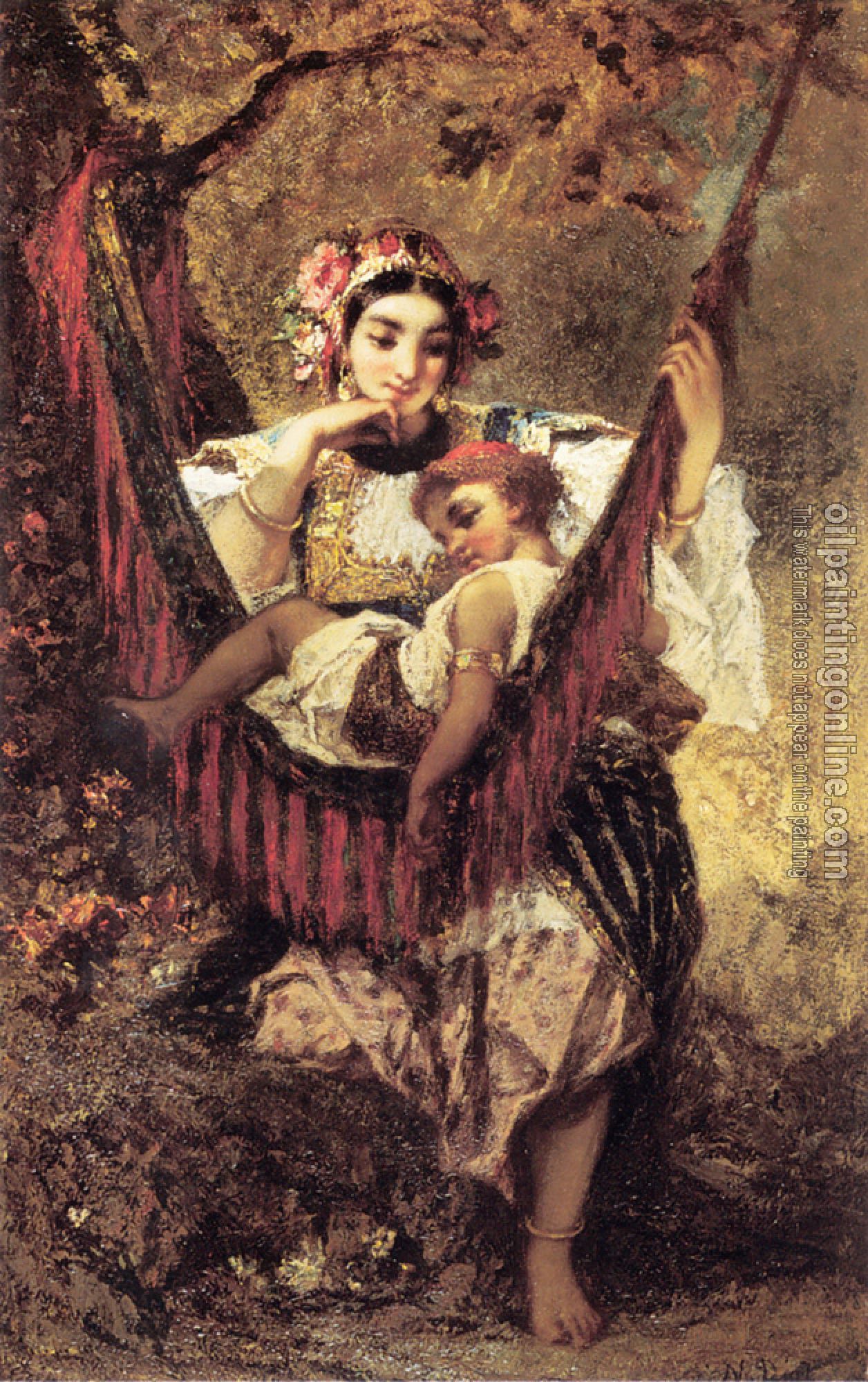 Diaz De La Pena, Narcisse-Virgile - Mother and Child